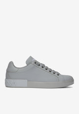 Dolce 
Gabbana Leather Low-Top Sneakers Gray 