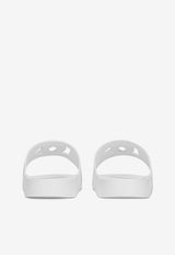 Dolce 
Gabbana Logo Cut-Out Rubber Slides White CS2079 AO666 80001