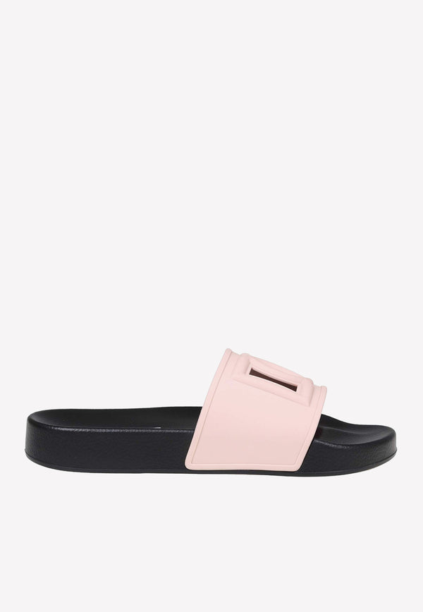 Dolce 
Gabbana DG Logo Rubber Slides Pink CW2079 AO666 80400