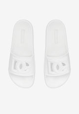 Dolce 
Gabbana DG Logo Rubber Slides White CW2079 AO666 8B930