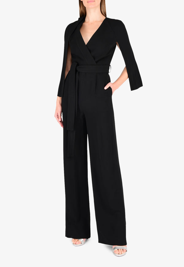 Chalayan Black Kimono Jumpsuit with Slit Sleeves WK444FK403