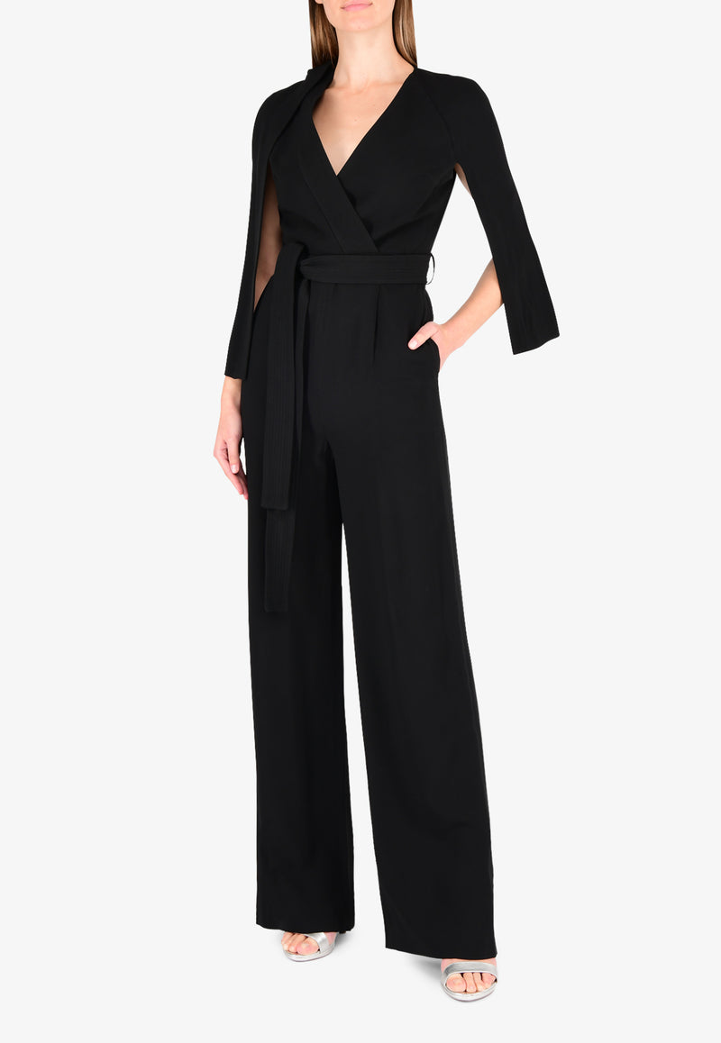 Chalayan Black Kimono Jumpsuit with Slit Sleeves WK444FK403