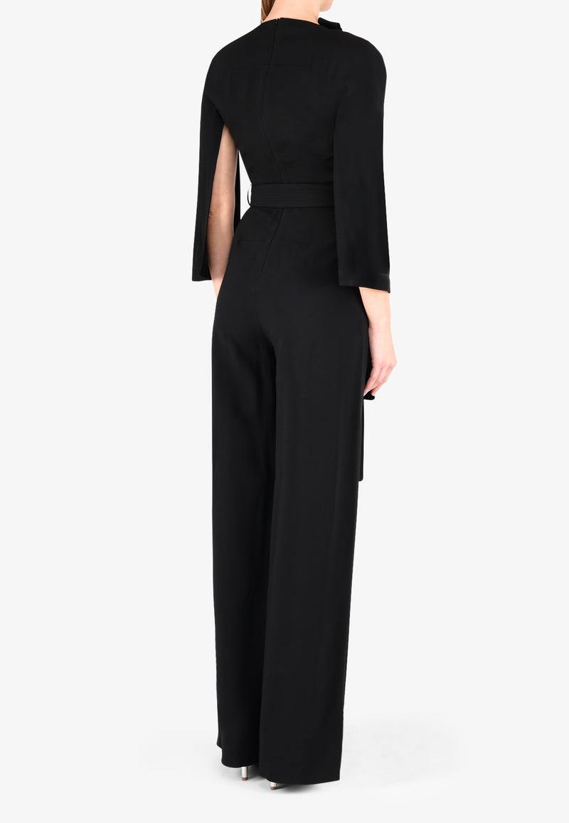 Chalayan Black Kimono Jumpsuit with Slit Sleeves WK444FK403