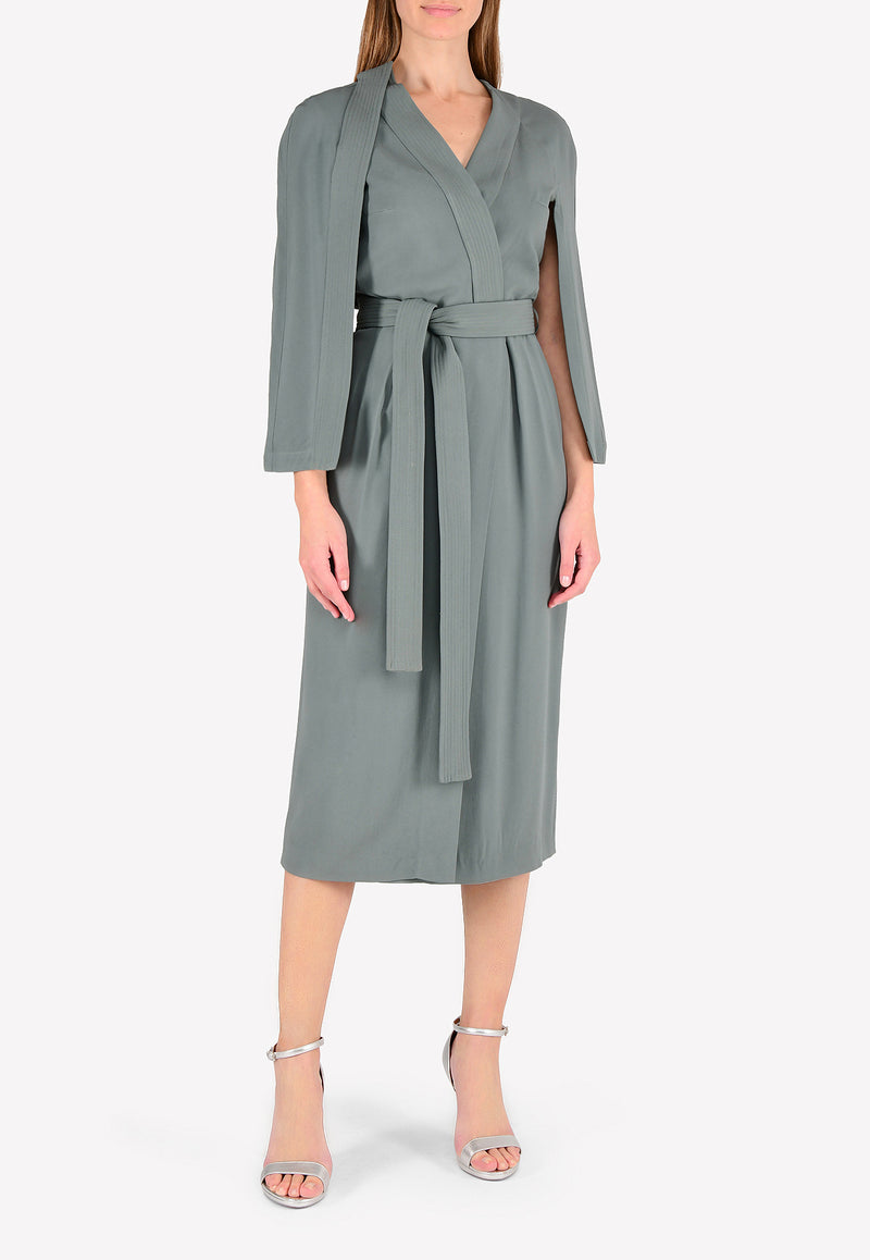 Chalayan Grey Judo Wrap Coat WK644FK403