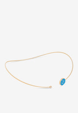 Intisars Me Oh Me Turquoise Happy 18K Rose Gold Diamond Choker Blue