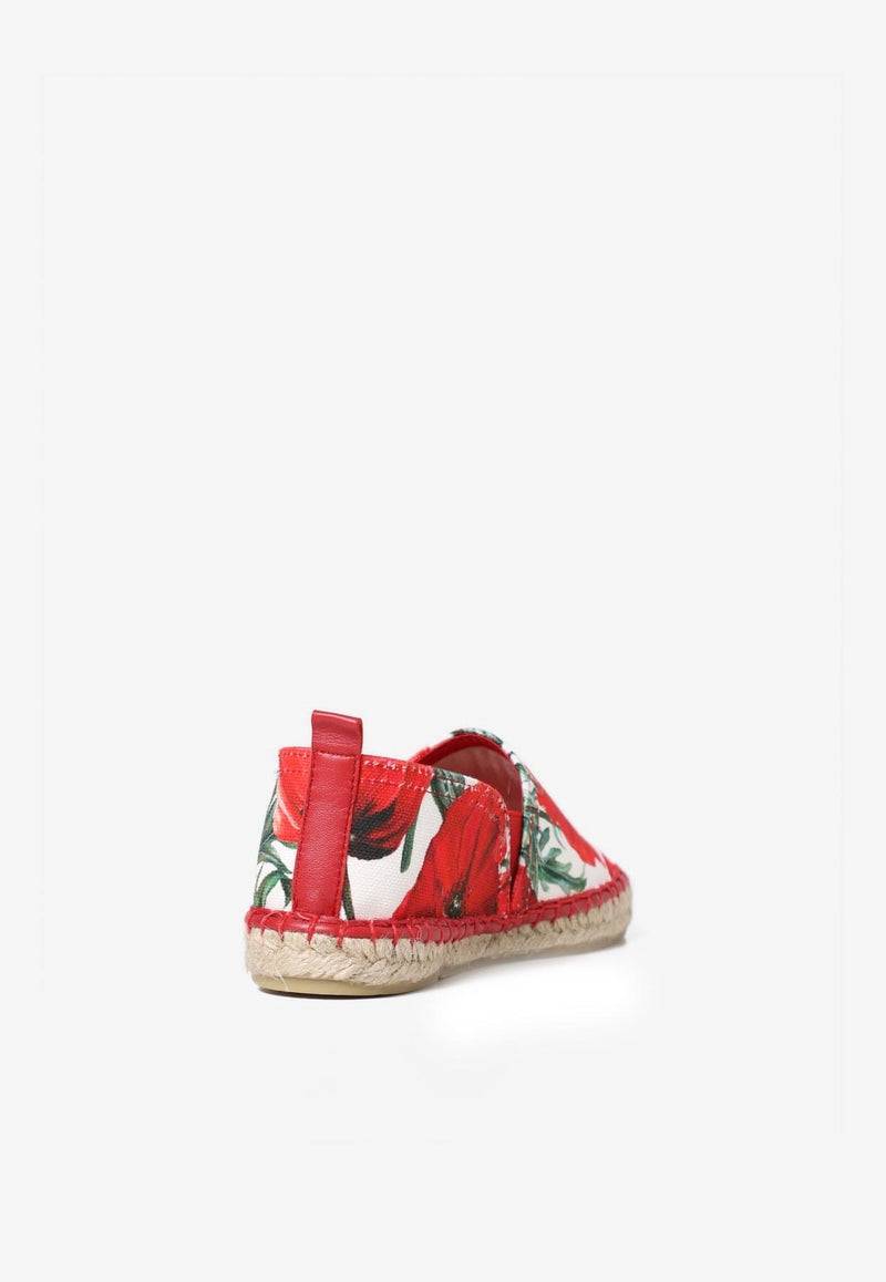 Dolce 
Gabbana Kids Girls Poppy-Print Espadrilles Multicolor D00230 AT010 HA3VN