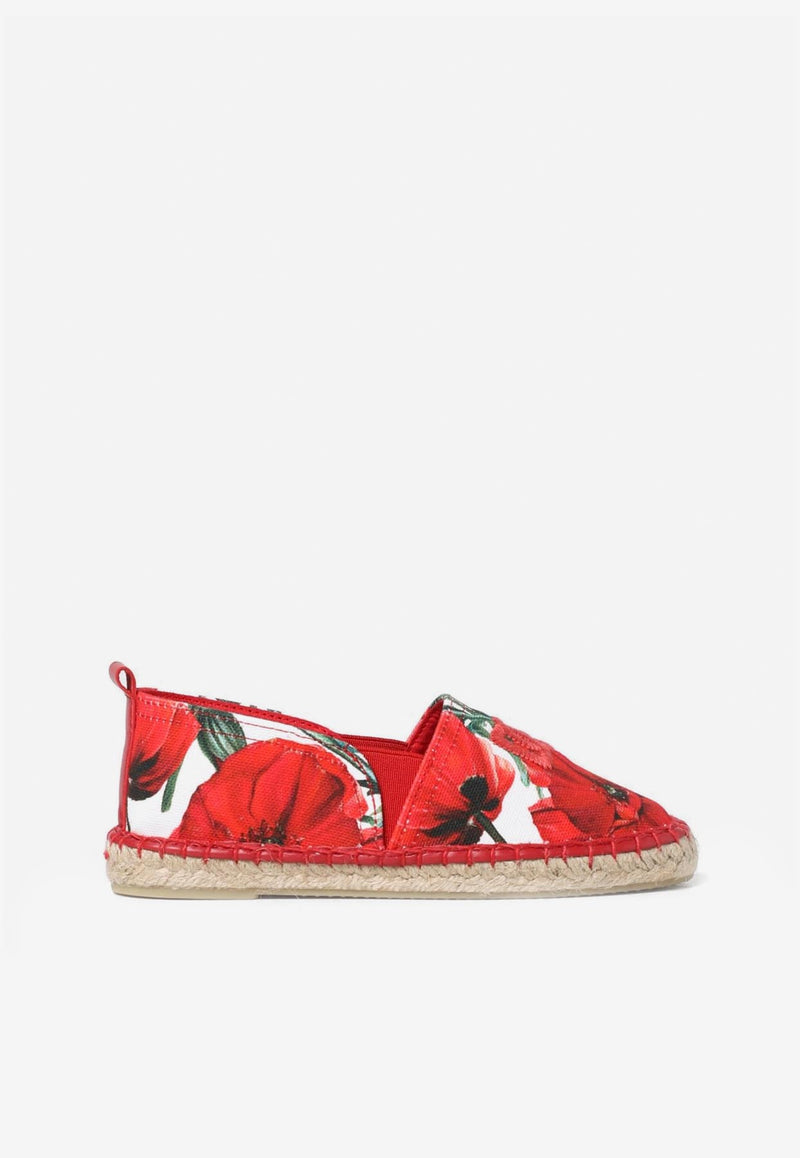 Dolce 
Gabbana Kids Girls Poppy-Print Espadrilles Multicolor D00230 AT010 HA3VN