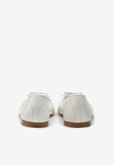 Dolce 
Gabbana Kids Girls Leather Ballerinas with Logo Charm D10341 A1328 87682 White