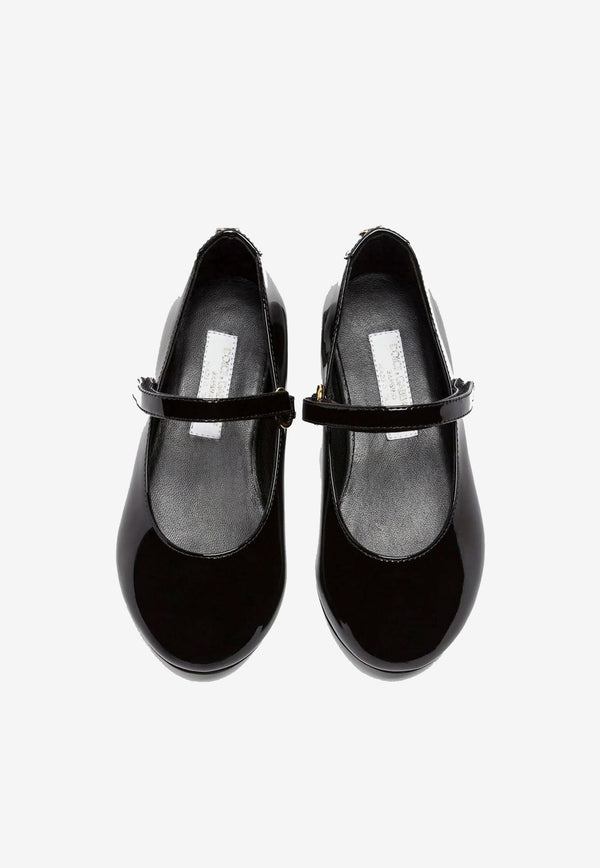 Dolce 
Gabbana Kids Girls Patent Leather Mary Jane Flats D10699 A1328 80999 Black