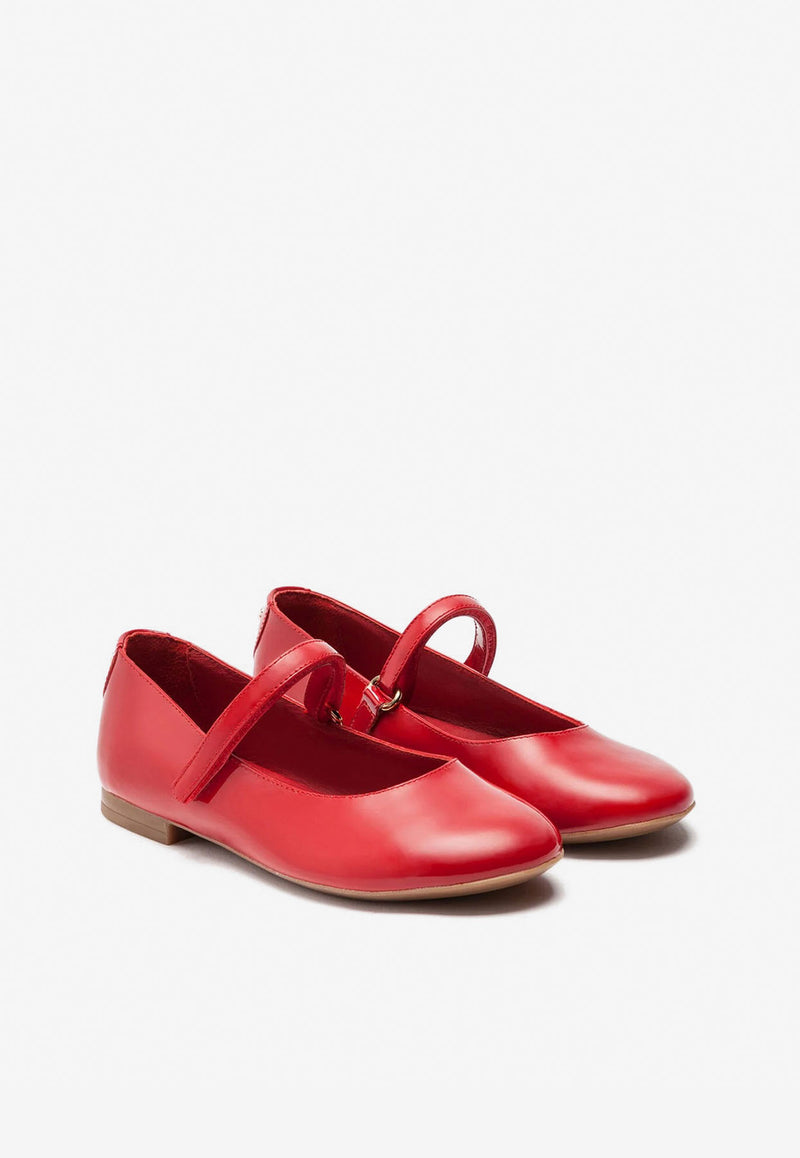 Dolce 
Gabbana Kids Girls Patent Leather Mary Jane Flats D10699 A1328 87124 Red