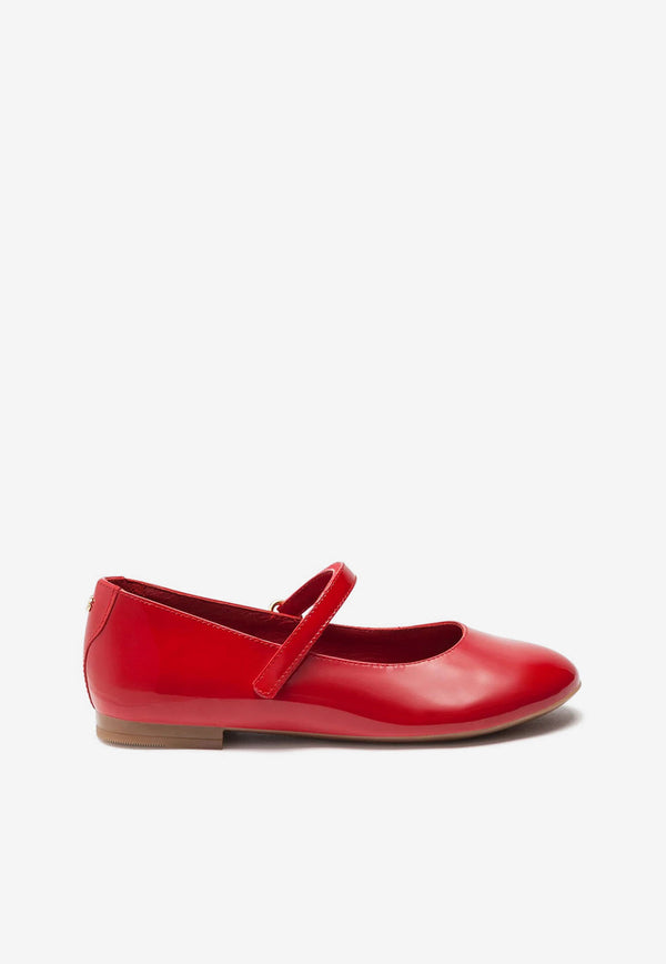 Dolce 
Gabbana Kids Girls Patent Leather Mary Jane Flats D10699 A1328 87124 Red