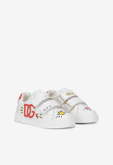 Dolce 
Gabbana Kids Girls Portofino DG Logo Sneakers White D11158 AP884 HWF57