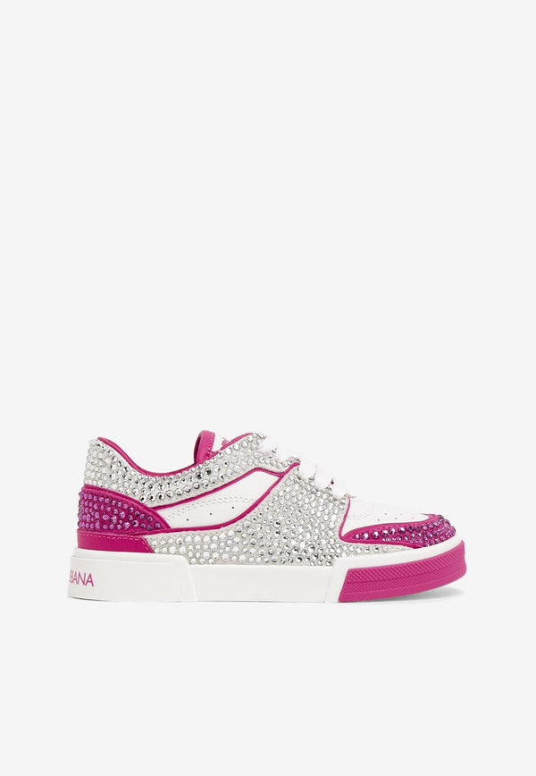 Dolce 
Gabbana Kids Girls Crystal-Embellished Low-Top Sneakers Multicolor D11178 AM803 8K084