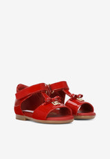 Dolce 
Gabbana Kids Baby Girls DG Logo Patent Leather Sandals Red D20082 A1328 87124