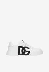 Dolce 
Gabbana Kids Boys DG Print Portofino Light Sneakers White DA0702 AC330 89642