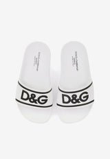 Dolce 
Gabbana Kids Kids DG Logo Slides White DD0318 A6E33 89697