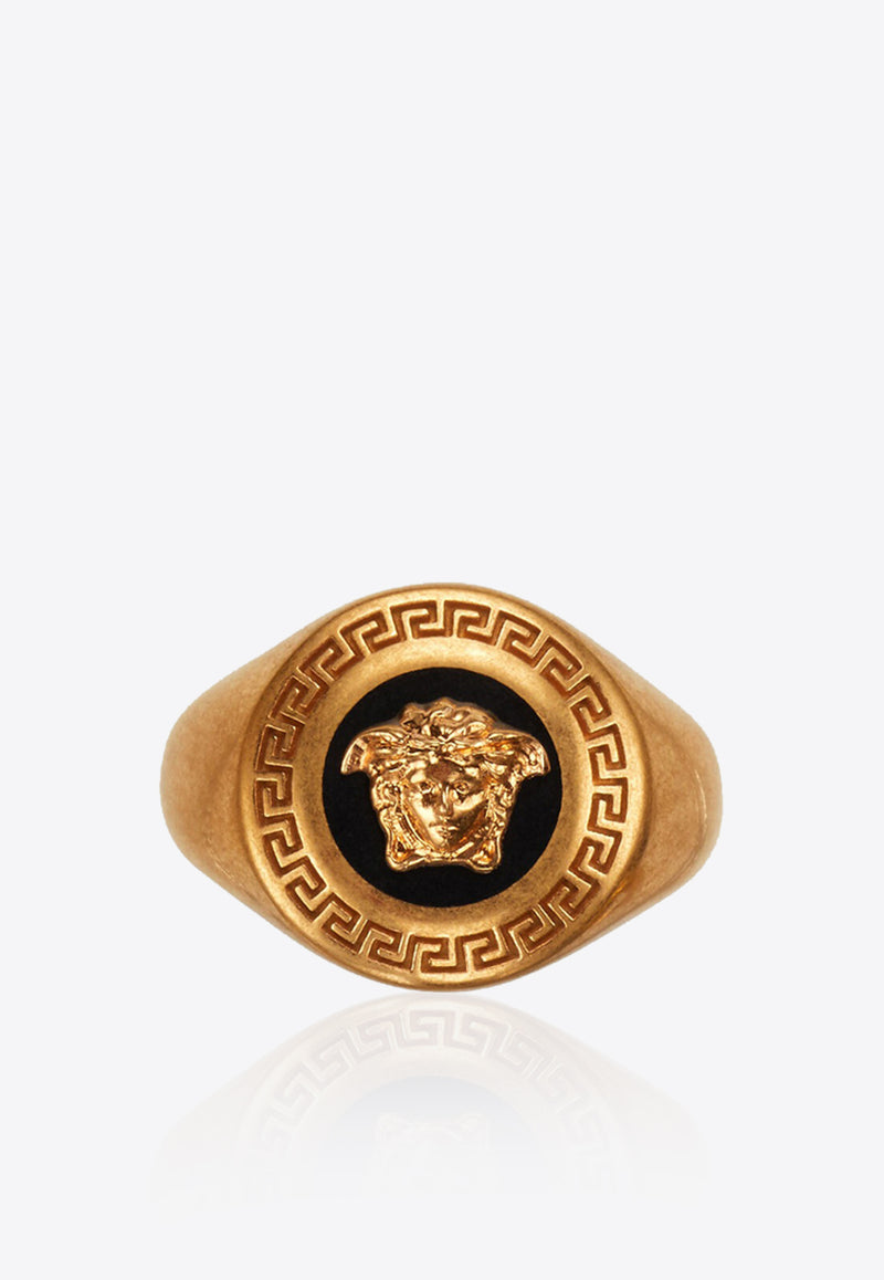 Enamel Medusa Medallion Ring