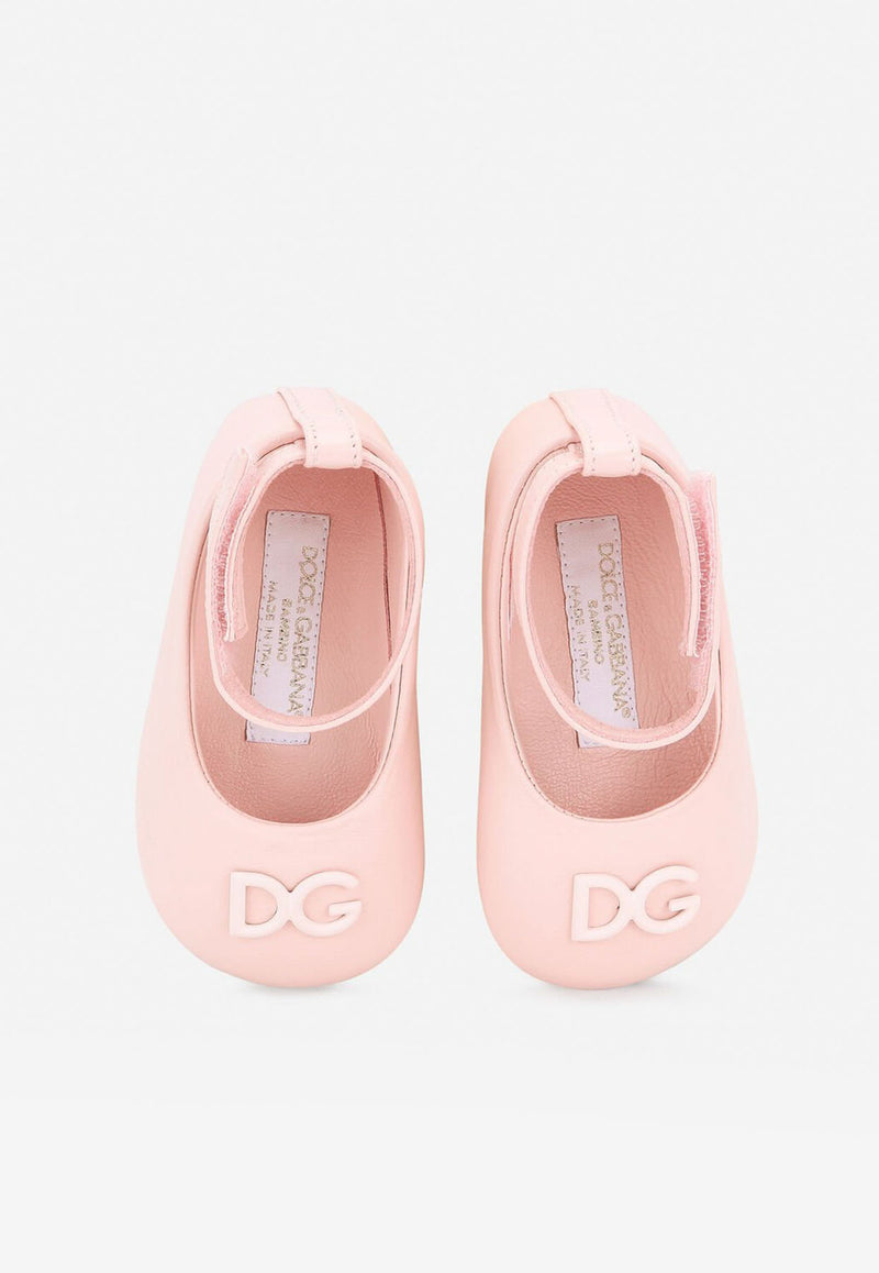 Dolce 
Gabbana Kids Baby Girls DG Ballet Flats in Nappa Leather Pink DK0065 A1293 80400