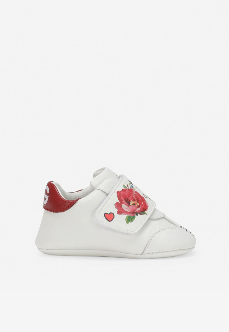 Dolce 
Gabbana Kids Baby Girls Floral Print Sneakers White DK0109 AQ594 HWF57