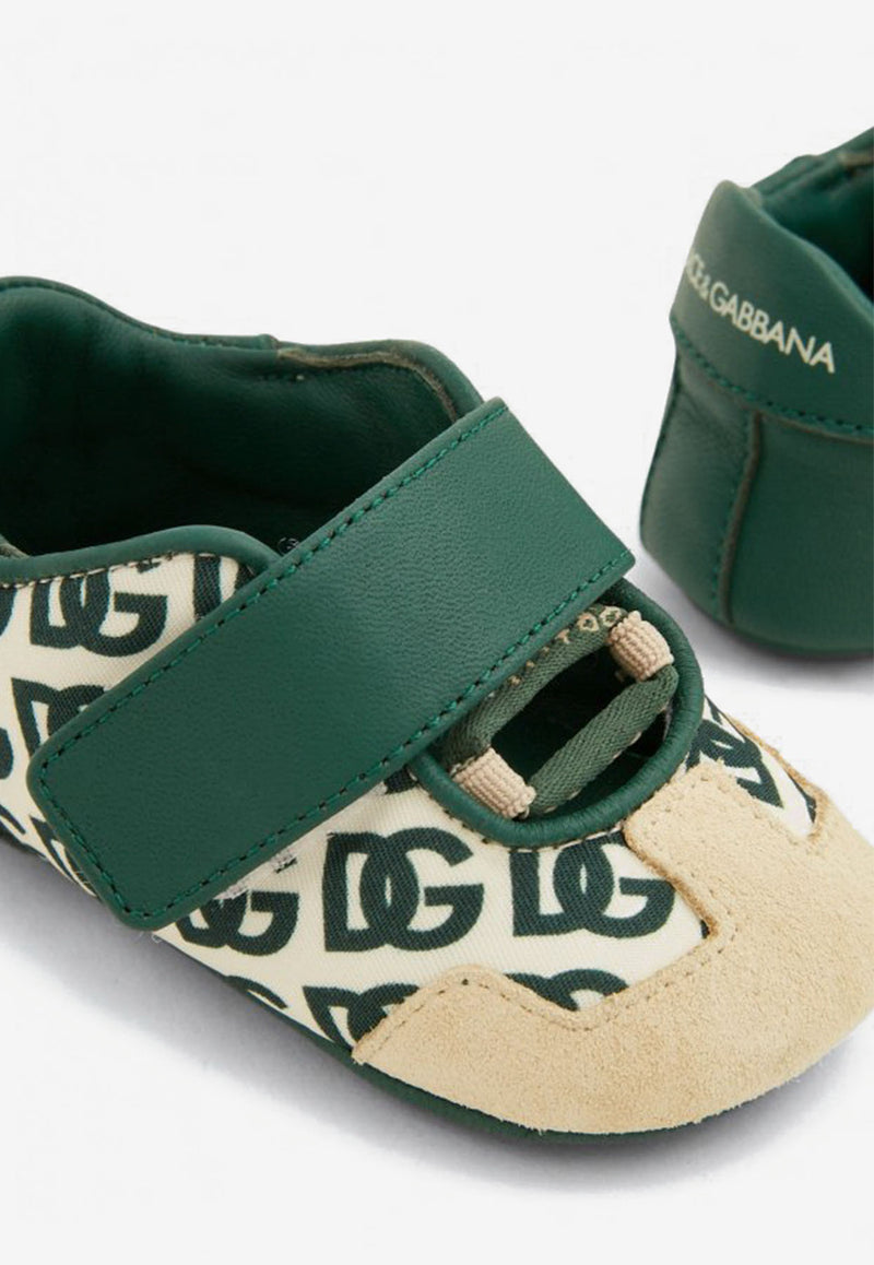 Dolce 
Gabbana Kids Baby DG Low-Top Paneled Sneakers Green DK0133 B9206 8N145