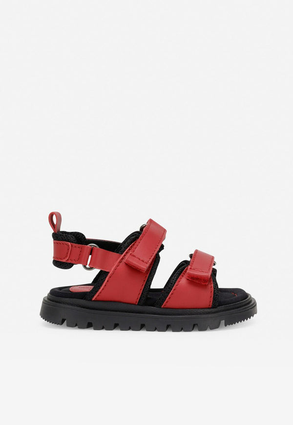 Dolce 
Gabbana Kids Baby Boys DG Sandals in Calf Leather Red DL0069 AQ790 8B541