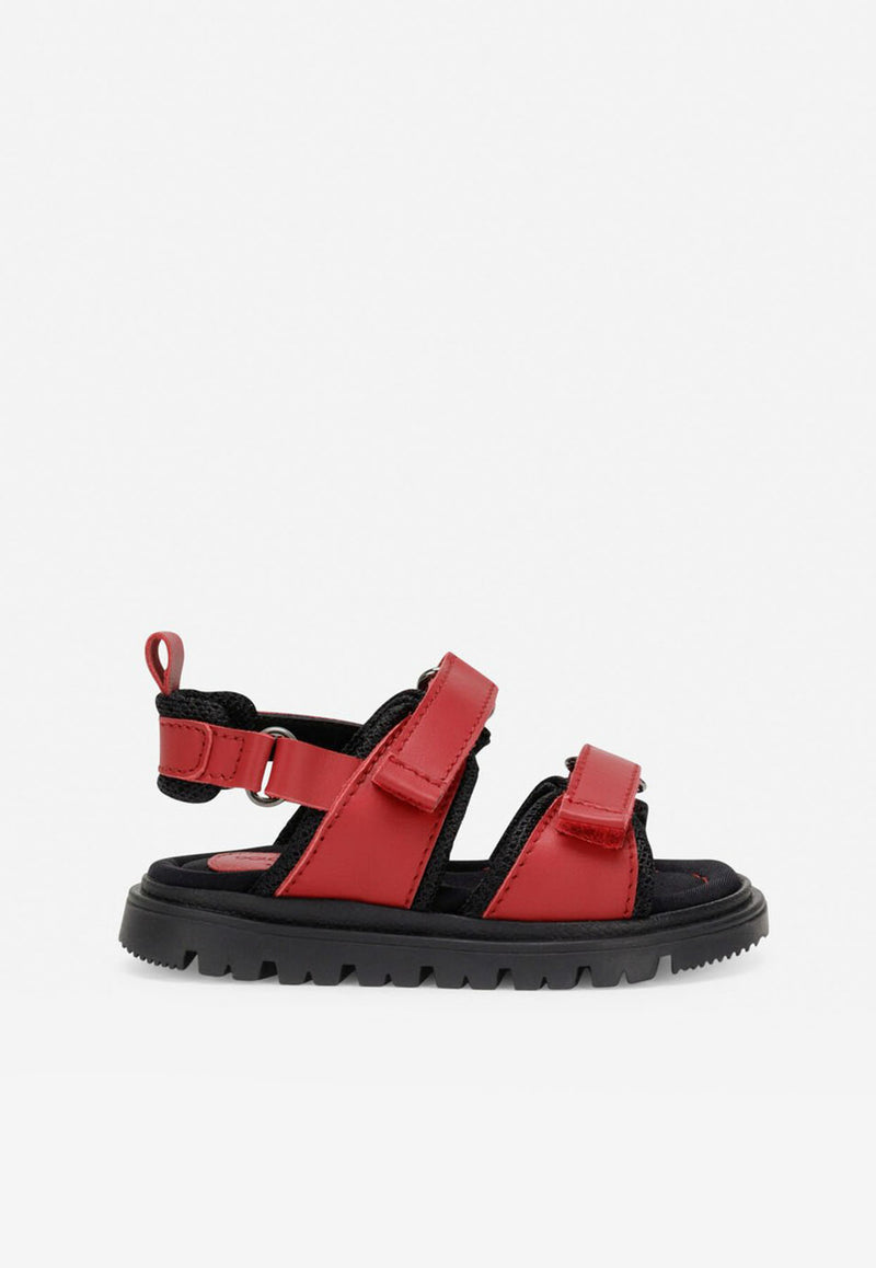 Dolce 
Gabbana Kids Baby Boys DG Sandals in Calf Leather Red DL0069 AQ790 8B541