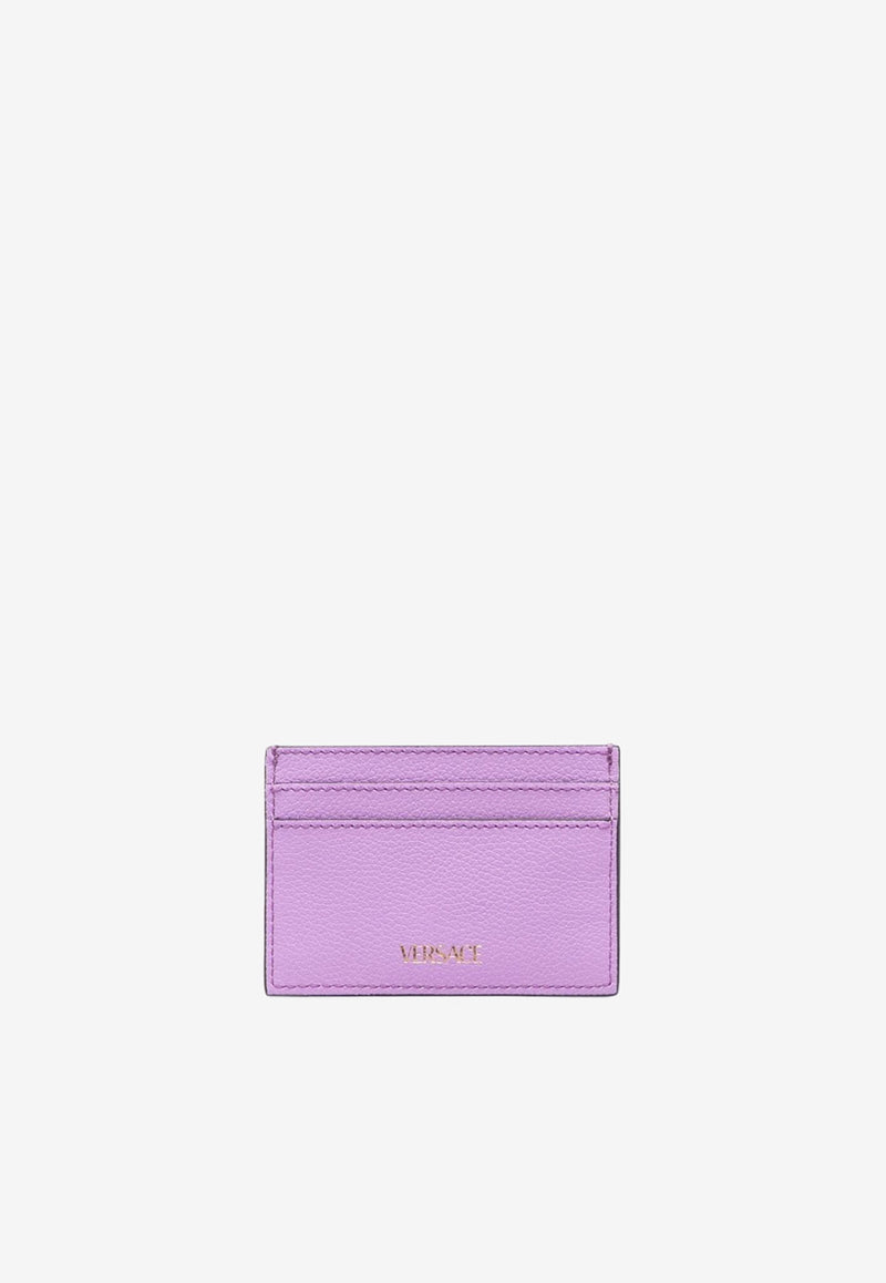 Versace La Medusa Leather Cardholder Lavender DP3I057 DVIT2T 1LA3V