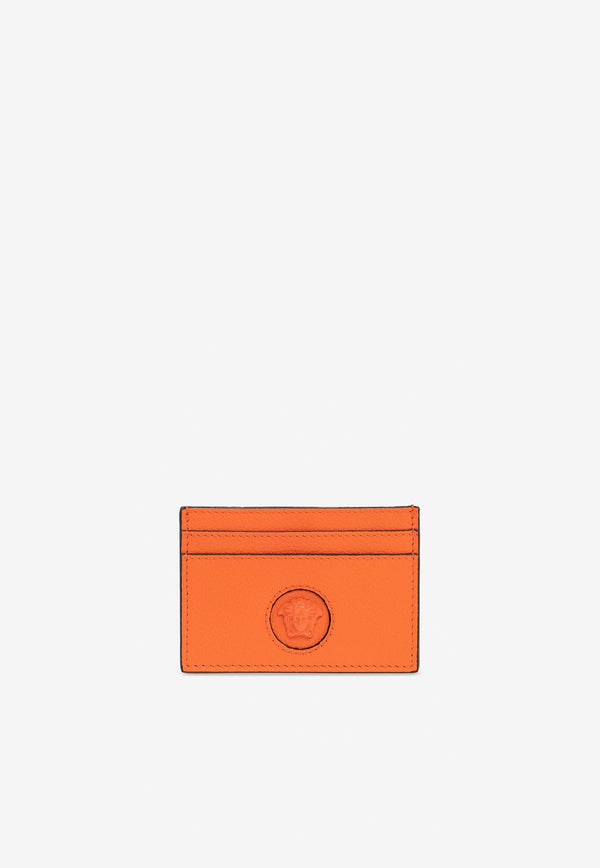 Versace La Medusa Leather Cardholder DP3I057 DVIT2T 1O55V Orange