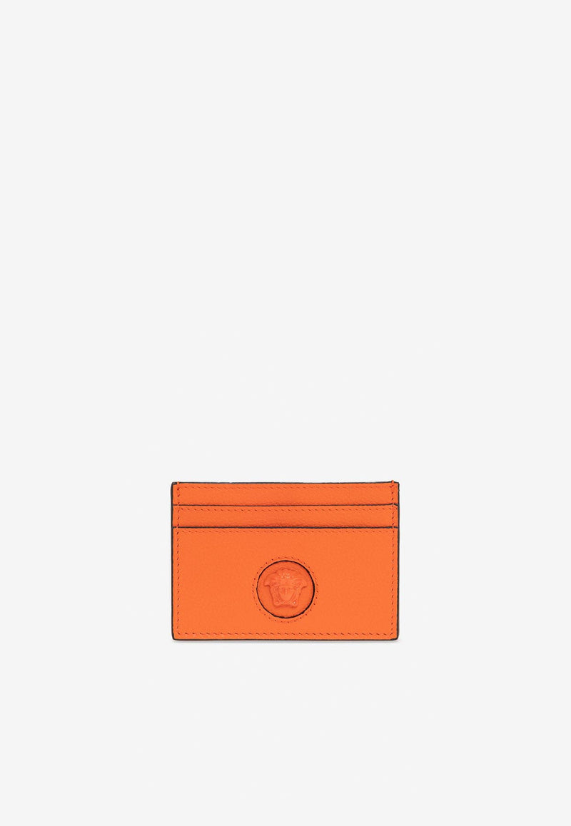 Versace La Medusa Leather Cardholder DP3I057 DVIT2T 1O55V Orange