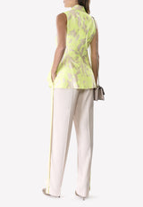 Jason Wu Beige Contrast Wide-leg High-Waist Pants S1707006A C1620000