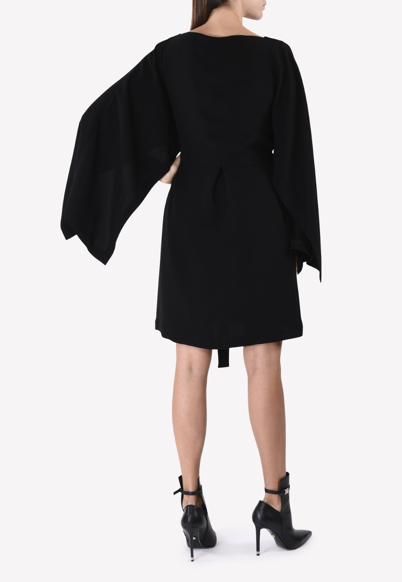 Chalayan Black Front Tie-up Overlay Dress WK446FK408