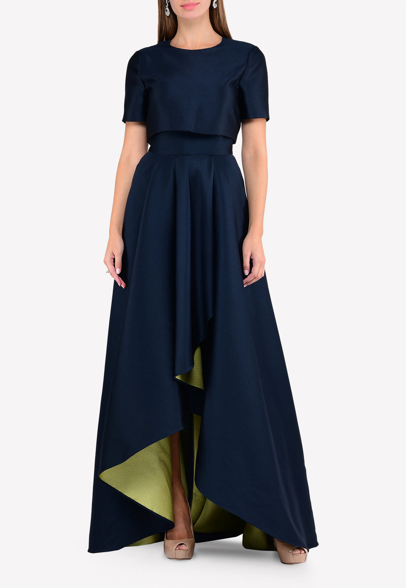 Jason Wu Blue Livienne High-Low Gown S1714011A B6953