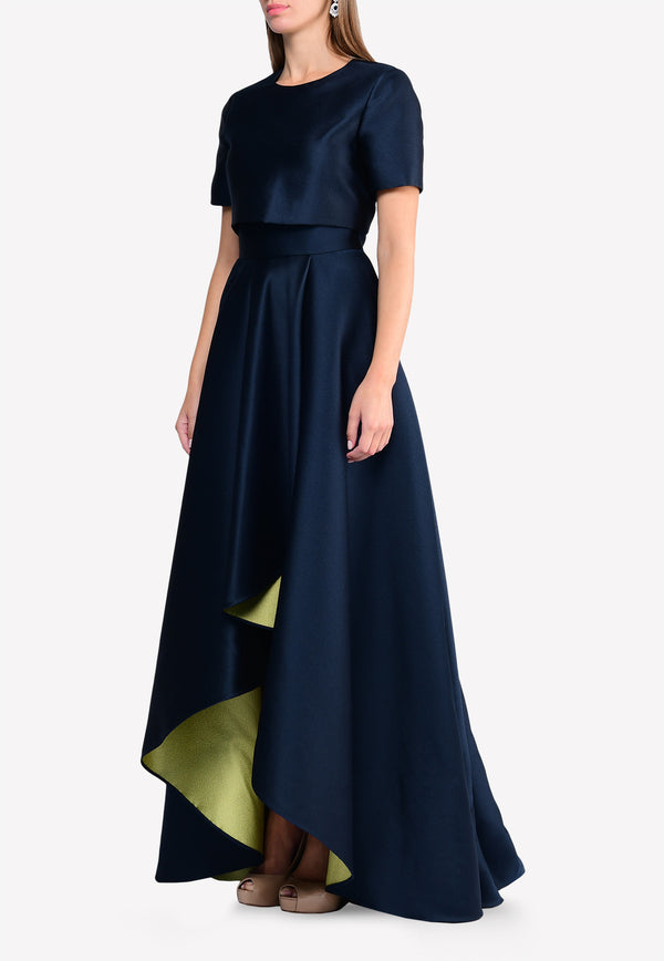 Jason Wu Blue Livienne High-Low Gown S1714011A B6953