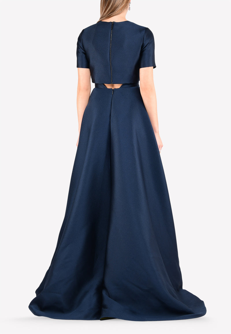 Jason Wu Blue Livienne High-Low Gown S1714011A B6953