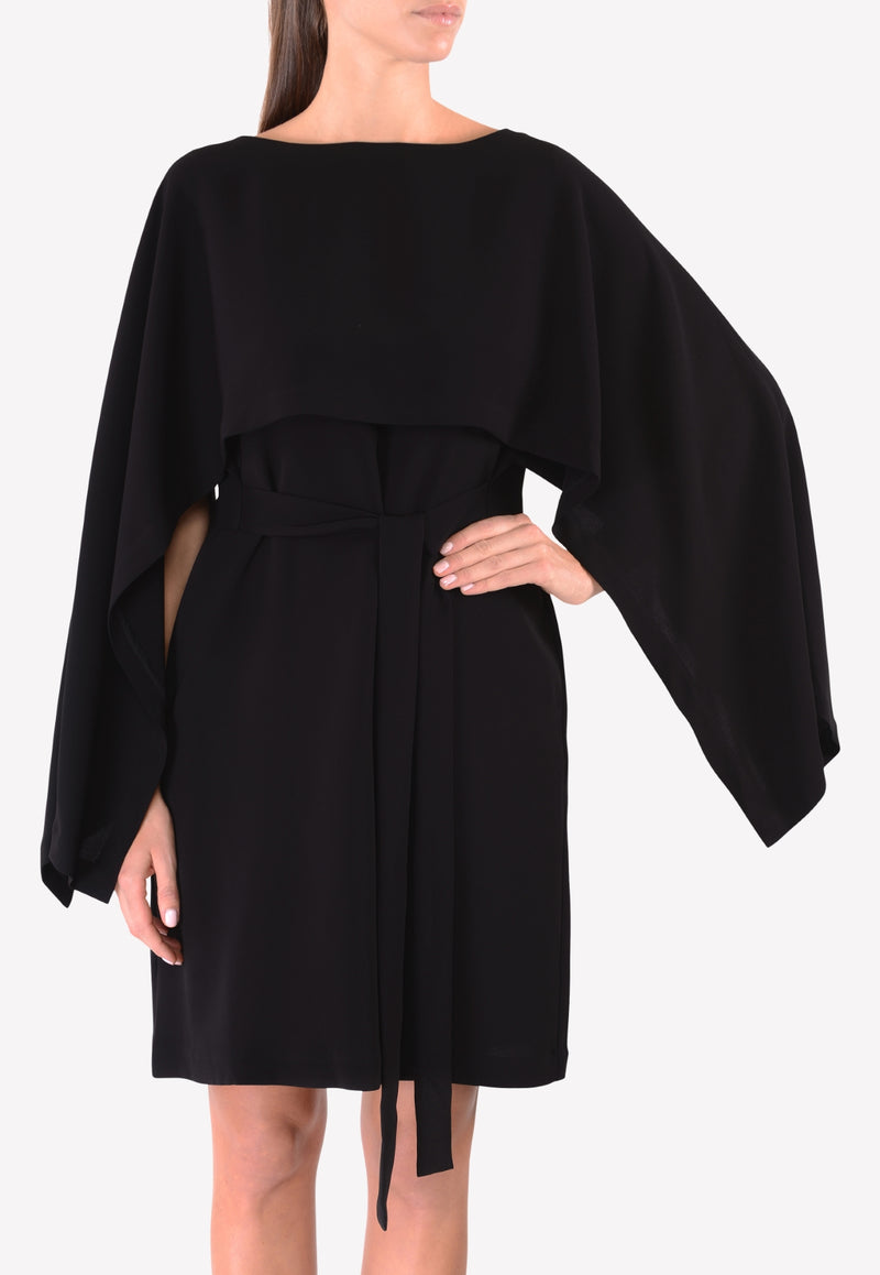 Chalayan Black Front Tie-up Overlay Dress WK446FK408