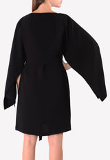 Chalayan Black Front Tie-up Overlay Dress WK446FK408