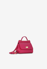 Dolce 
Gabbana Kids Girls Mini Sicily Top Handle Bag in Patent Leather Fuchsia EB0003 A1067 80411