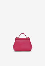 Dolce 
Gabbana Kids Girls Mini Sicily Top Handle Bag in Patent Leather Fuchsia EB0003 A1067 80411