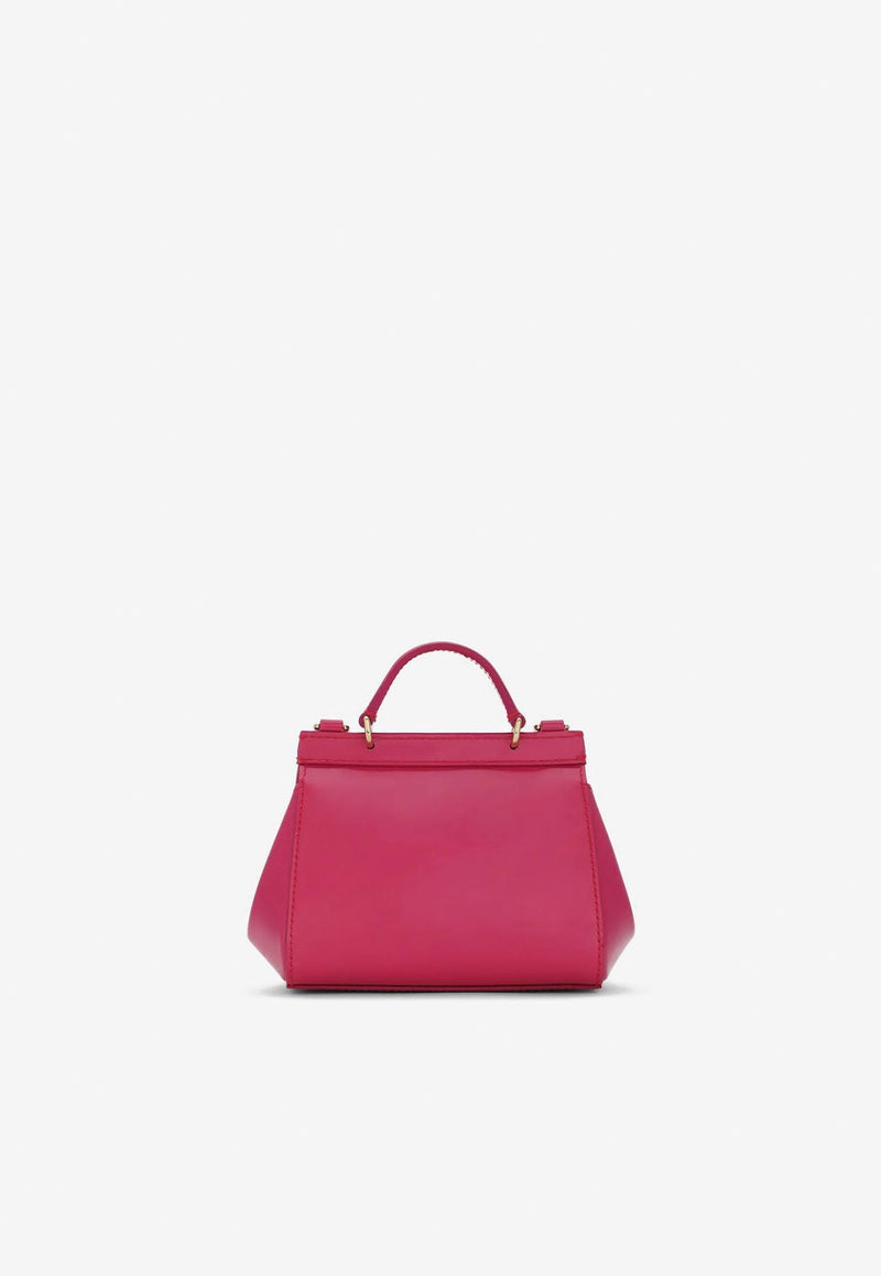 Dolce 
Gabbana Kids Girls Mini Sicily Top Handle Bag in Patent Leather Fuchsia EB0003 A1067 80411