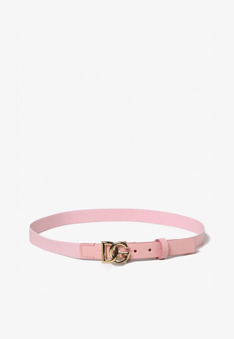 Dolce 
Gabbana Kids Girls DG Logo Buckle Belt Pink EC0076 AQ616 80416