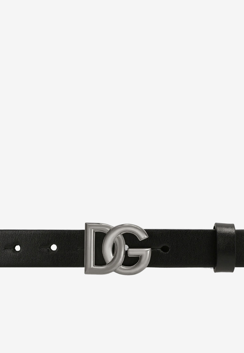 Dolce 
Gabbana Kids Boys DG Logo Buckle Stretch Belt Black EC0076 AQ616 80999