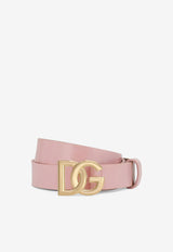 Dolce 
Gabbana Kids Girls DG Logo Buckle Belt in Patent Leather Pink EE0062 A1471 80416