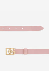 Dolce 
Gabbana Kids Girls DG Logo Buckle Belt in Patent Leather Pink EE0062 A1471 80416