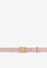 Dolce 
Gabbana Kids Girls DG Logo Buckle Belt in Patent Leather Pink EE0062 A1471 80416