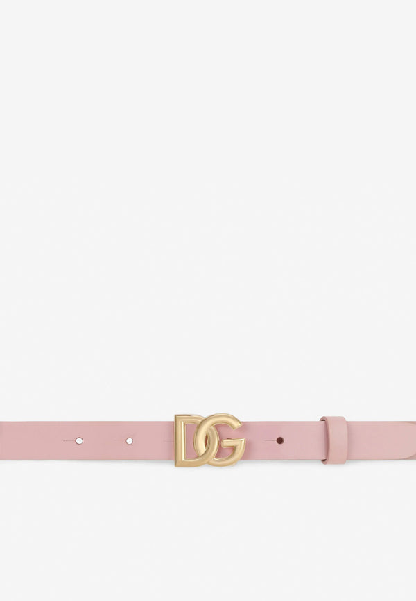 Dolce 
Gabbana Kids Girls DG Logo Buckle Belt in Patent Leather Pink EE0062 A1471 80416