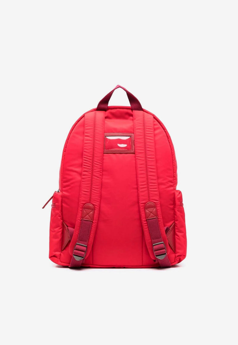 Dolce 
Gabbana Kids Boys Slogan Print Backpack Red EM0122 AA265 HS4CW