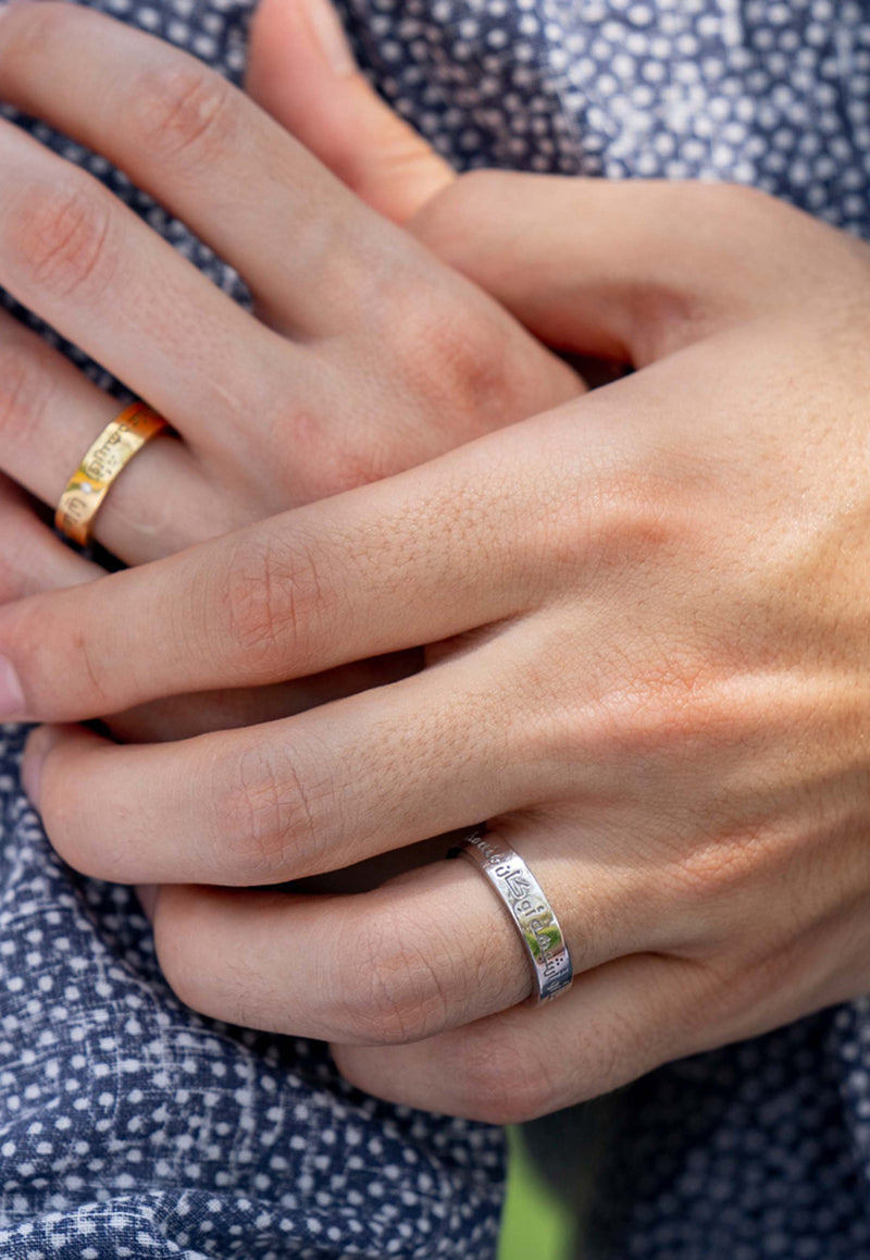 Love Ring in 925 Sterling Silver with Diamond