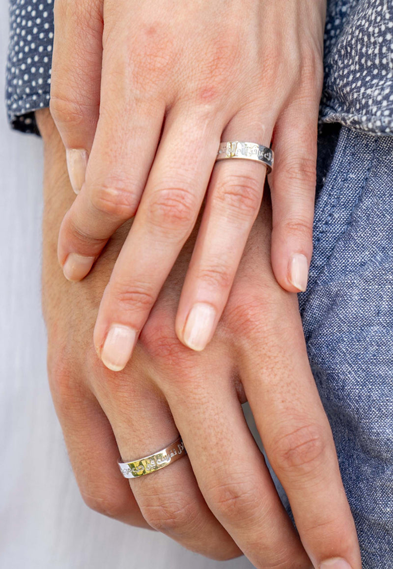 Love Ring in 925 Sterling Silver with Diamond