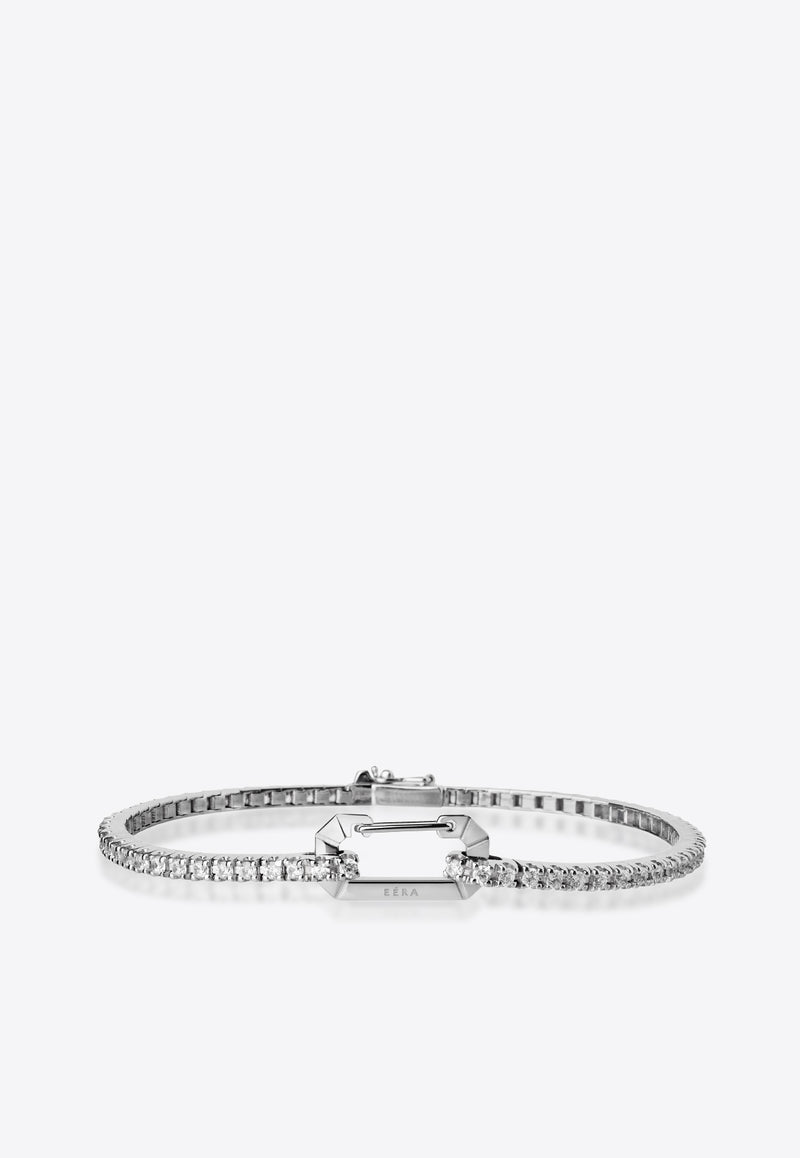 Paris Diamond Paved Bracelet in 18K White Gold