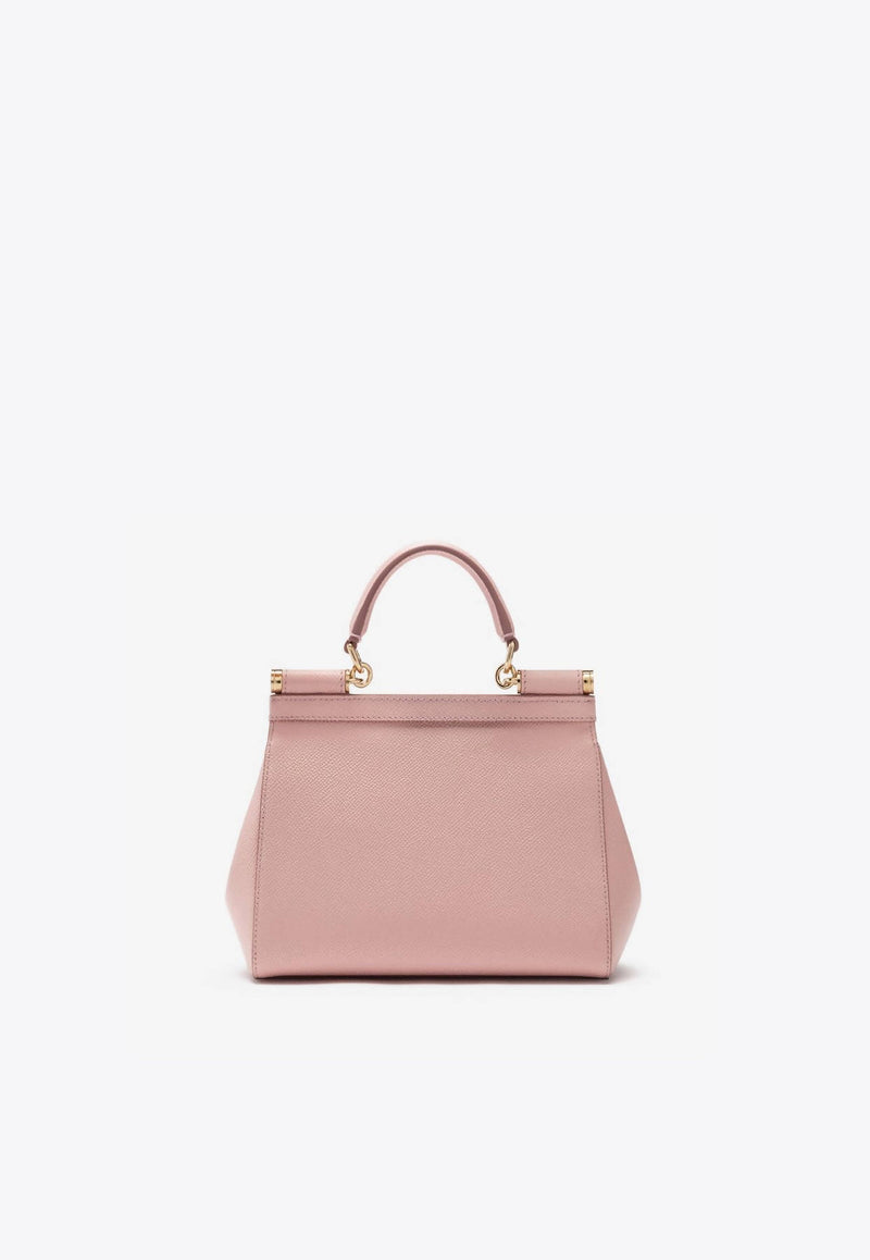 Medium Sicily Top Handle Bag in Dauphine Leather